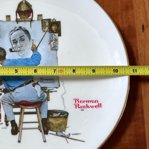 Norman Rockwell “Triple Self Portrait” Plate - Picture 4 of 6